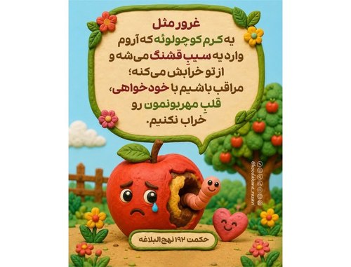 غرور مثل یه کرم کوچولوئه ...