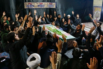 مراسم تشییع شهید گمنام در دانشگاه رضوی